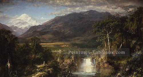 Coeur des Andes paysage Fleuve Hudson Frederic Edwin Church Peintures à l'huile
